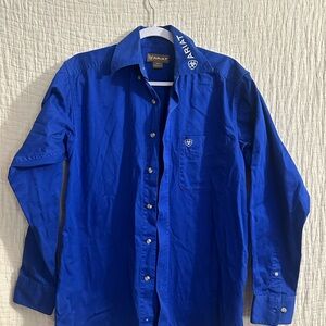 Men’s Ariat Team Logo Twill Fitted Shirt Sz small